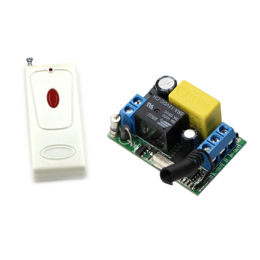 

AC 220V 1CH Relay Wireless Remote Control Switch System Radio Light Switch Remote ON/OFF Wireless Receiver Remote Transmitter
