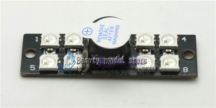 100% оригинал светодиодный индикатор Matek WS2812B и 5 В активный зуммер чипы 6 * RGB для