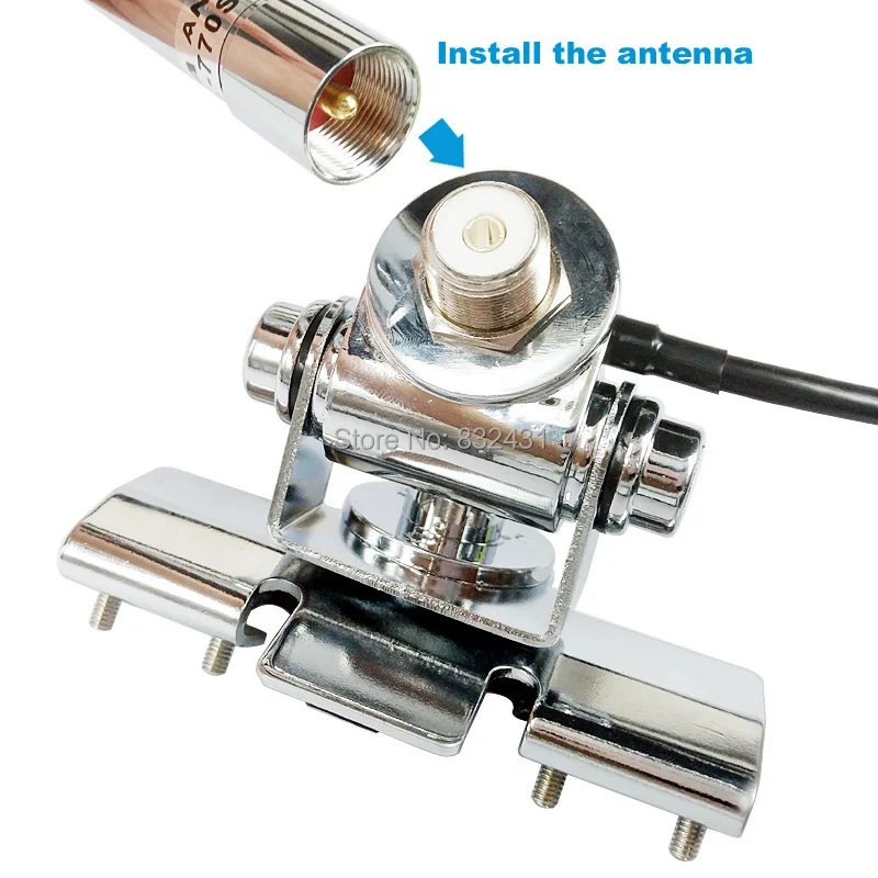 NL-770S Dual Band Antenna RB-400 Antenna Mount Bracket Clip 5M Coaxial Cable Kit For Car Radio 7