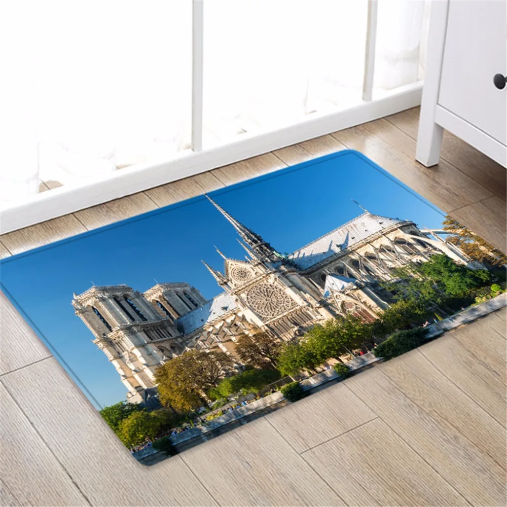 Ковер для детской комнаты 50X80 см ковры для Гостиная Notre Dame de Paris узор Флисовое одеяло Кухня Ванная комната 50X80 см K418