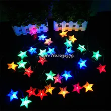 Фонари работающие на солнечной энергии 6 м 30 Светодиоды и солнечные лампы жемчужные Звездные Рождественские огни для дома садовый Водонепроницаемый светодиодный сенсор открытый свет