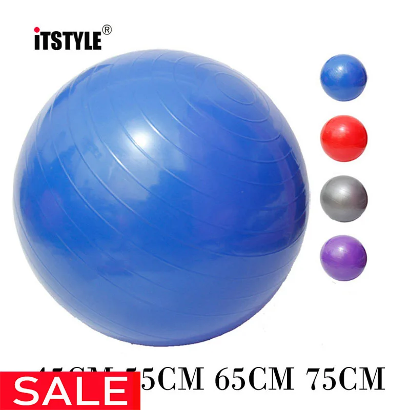 

ITSTYLE Sports Yoga Balls Bola Pilates Fitness Gym Balance Fitball Exercise Pilates Workout Massage Ball 45cm 55cm 65cm 75cm