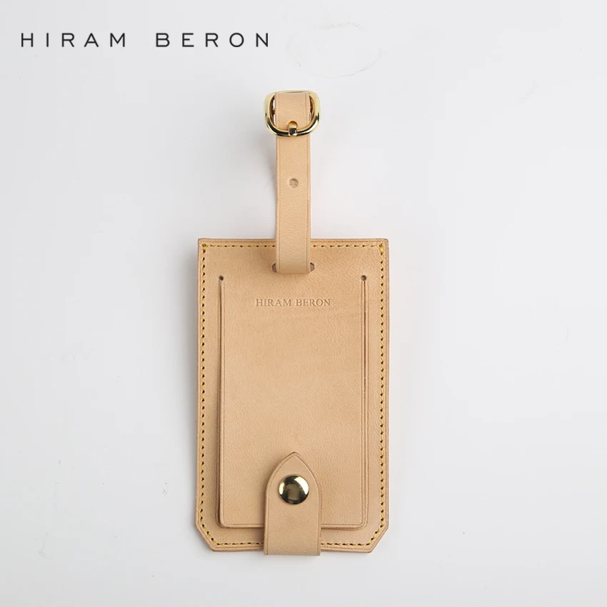 Hiram Beron Leather Luggage Tags Bag Parts Travel Accessories Suitcase