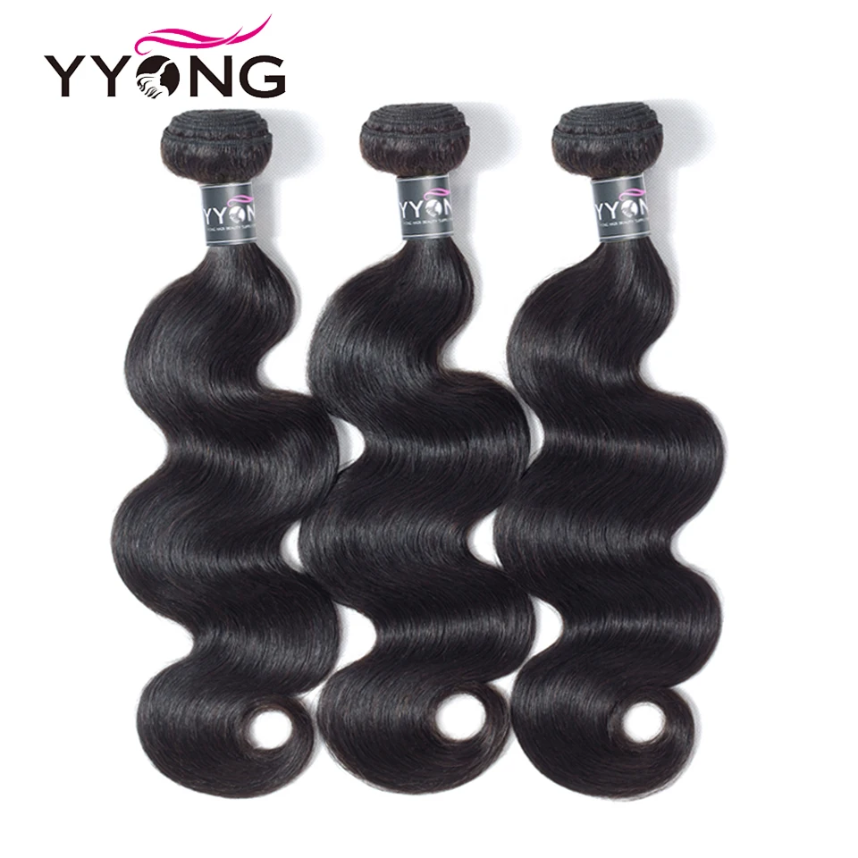 Yyong hair Body Wave 3 Bundles Bundles Deals 3 Pack Hair s Natural Color 8″-26″