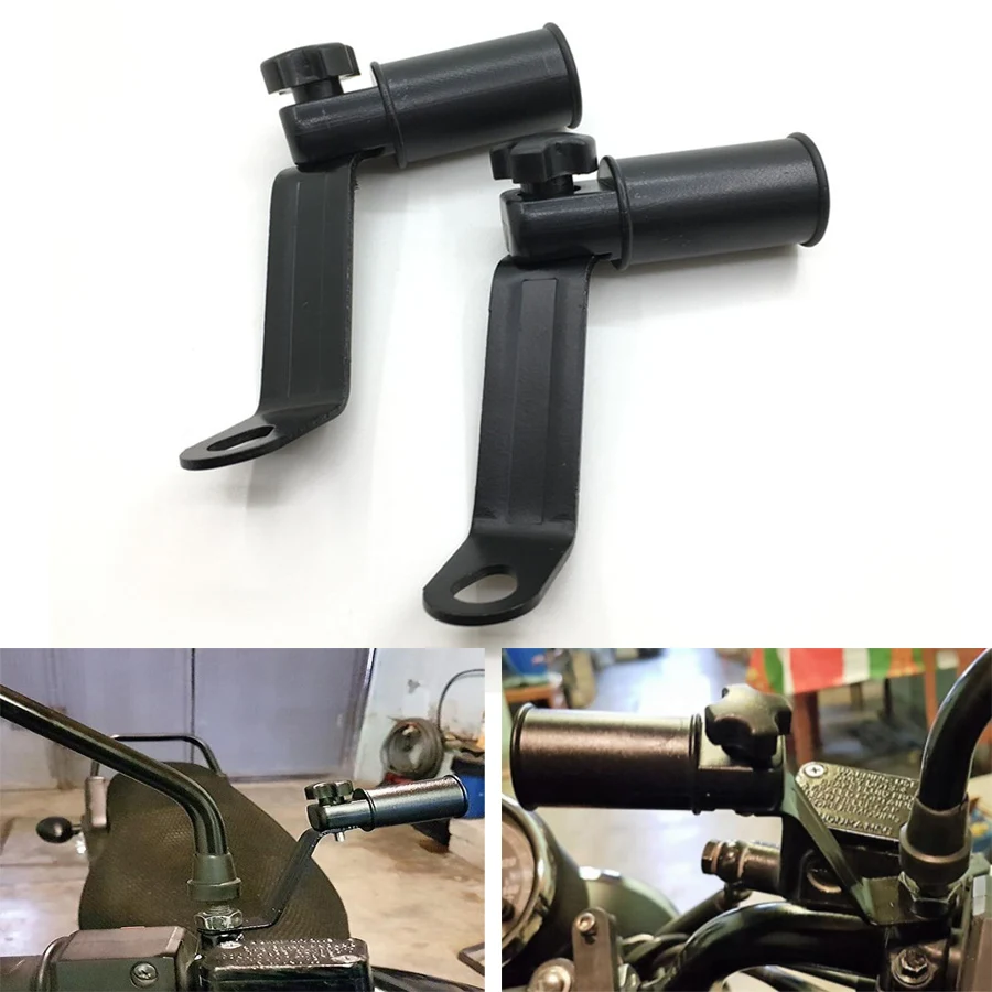 Online Yecnecty 1 par accesorios de la motocicleta espejo retrovisor titular de montaje abrazadera de barra 10mm agujero moto GPS teléfono Powerbank soporte