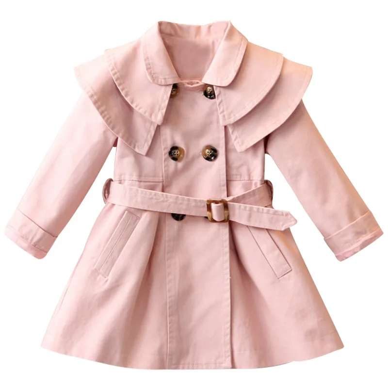 Пальто для девочек из хлопка пальто в горошек с длинными рукавами и капюшоном с рукавами «летучая мышь» плащ-Пыльник пиджак осенняя одежда для малышей