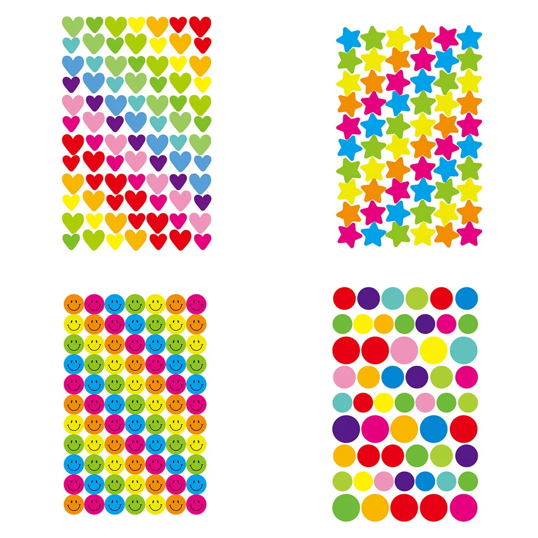 

6pcs Love Heart Dot Star Shape Stickers Labels For School Cute Teacher Reward Sticker Gift Kid Hand Body Sticker Toys