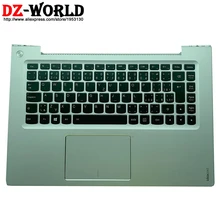 Palmrest prata superior caso czech cz retroiluminado teclado touchpad para lenovo ideapad u430 u430t u430p c capa 90203141 25211637