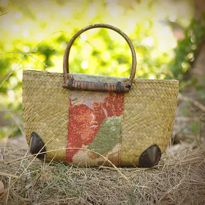 

Fashion national Women Small Shopping handbags!Nice Striped Printed Lady Travel Straw bags All-match Sandy beach Top-handle bags