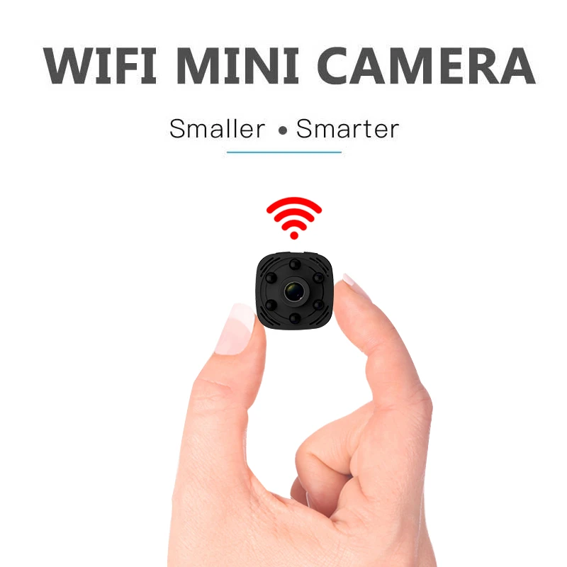 Wifi мини-камера IP Беспроводная 1080P видеокамера ночного видения микро камера Домашняя безопасность видео камера видеокамера Поддержка Скрытая TF карта - Цвет: black