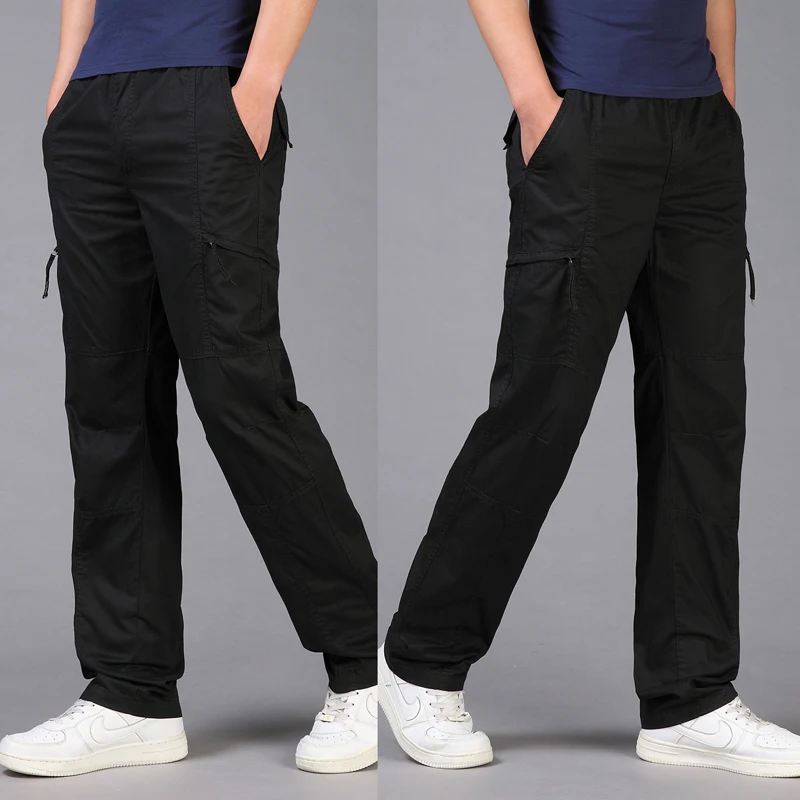 Большие размеры мужские хлопок Брюки-карго повседневные штаны мужские большие размеры 6XL мульти карман джинсов oversize Штаны комбинезоны