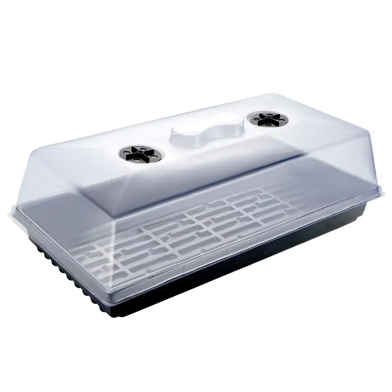

BESTOYARD Plastic Plant Seeds Growing Box Tray Nursery Containers Seeding Case with Transparent Cover