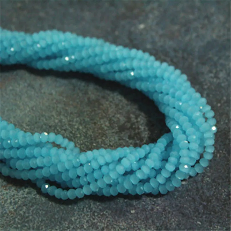 

2mm Water Blue Rondelle Loose Crystal Beads,197-200pcs,Top Quality Crystal Beads B23