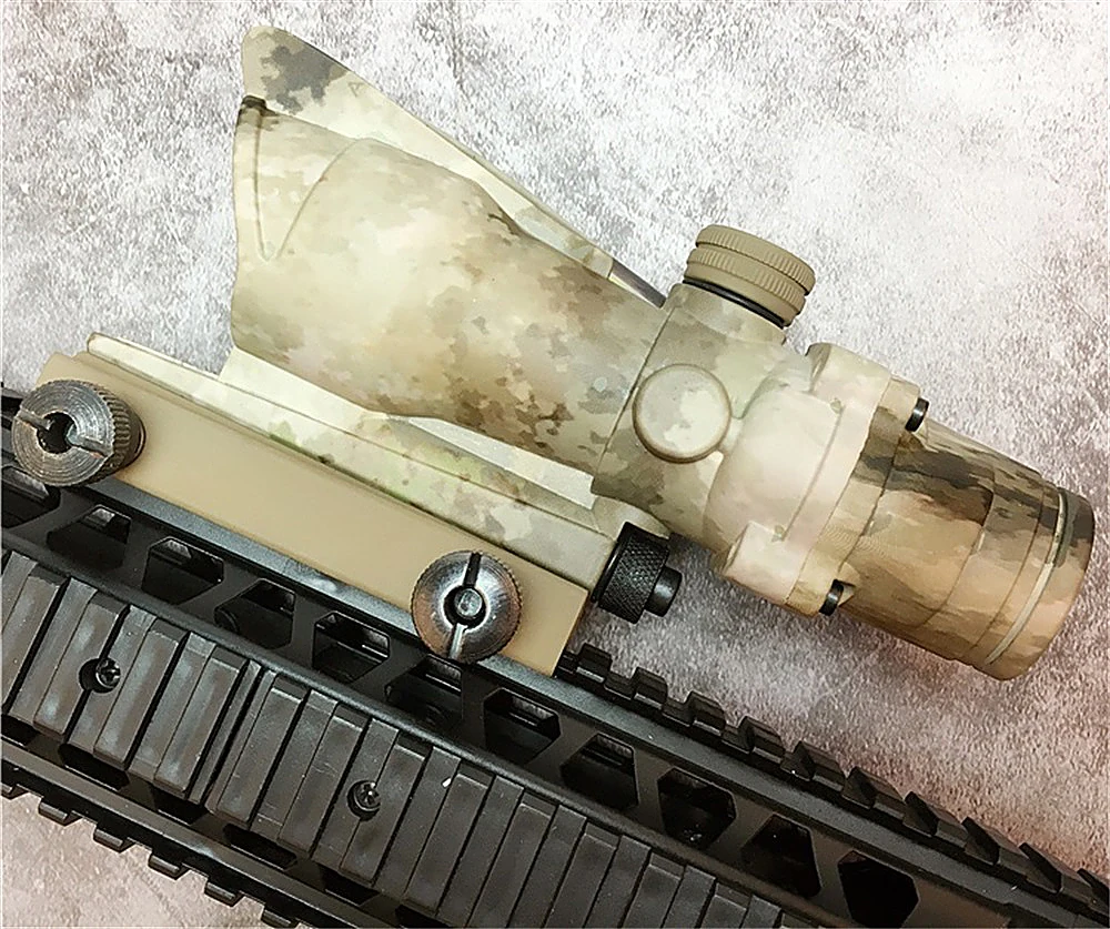 Trijicon ACOG 1x32 оптические винтовки прицелы пятнистость красная точка M416 сетка с 20 мм Крепления прицел охотничья Оптика прицел реальный fibe