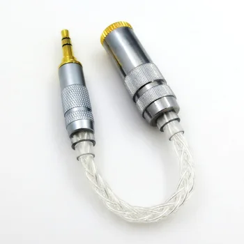 

Balanced 2.5mm/4.4mm To 3.5mm Adpter 8 Core Silver Audio Cord 2.5 Female to 4.4 Male Cable for HIfi MP3 Music Player Amplifier