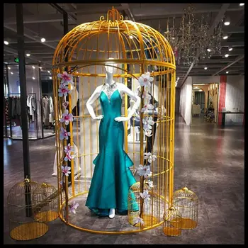 

European wrought iron large bird cage wedding decoration ornaments villa outdoor landing indoor and outdoor large bird cage