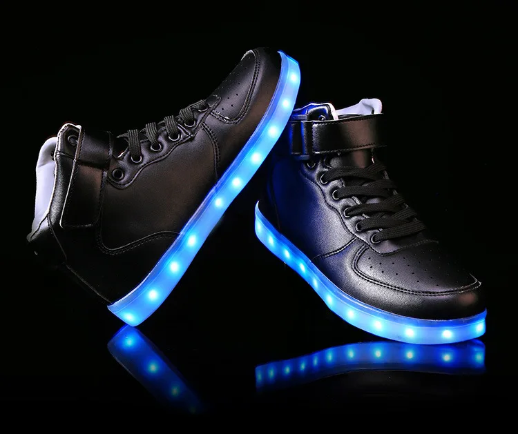 Size 25-42 USB Luminous Sneakers for Children Adult Led Shoes with Light Up Sole Kids Boys Girls Glowing Sneakers LED Slippers