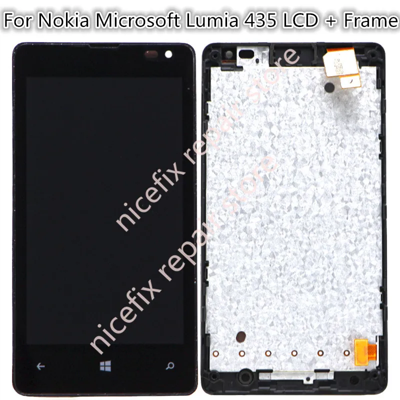 Для Nokia Microsoft Lumia 435 1069 1070 1071 ЖК сенсорный экран дигитайзер Датчик + дисплей панель