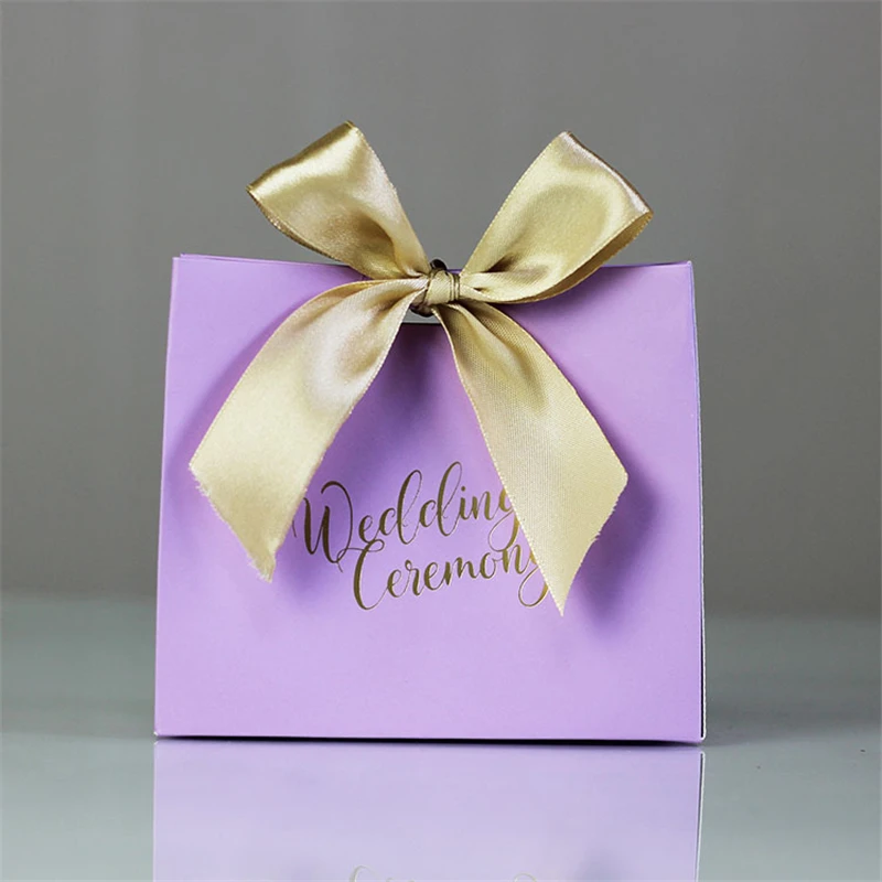 8 20pcs Bow-knot Candy Box for Wedding Decor Gift Packaging Paper Box Baptism Birth Baby Shower Birthday Gifts Bag Event Party Supplies