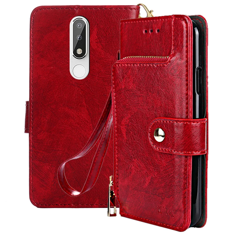 

Flip Case For Nokia 5.1 Plus Case 5.86' Zipper Wallet PU Leather Stand Cover For Nokia X5 Case For Nokia 5.1 Plus X 5 Case