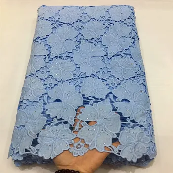 

African Lace Fabric 2019 Embroidered Nigerian Laces Fabric Bridal High Quality French cord Lace Fabric For Wedding Party E5-85