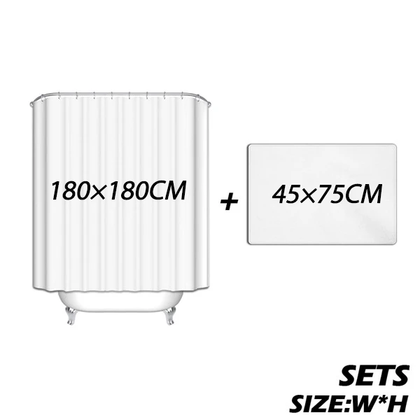 Моне сад на Vetheuil душ Шторы комплект Водонепроницаемый полиэстер ткань ванна Шторы для Ванная комната с нескользящей коврик - Цвет: Set-45x75 180x180cm