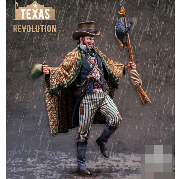 1/24 волонтер миссипи SIEGE OF BEXAR 1835 модель GK из смолы в разобранном виде и