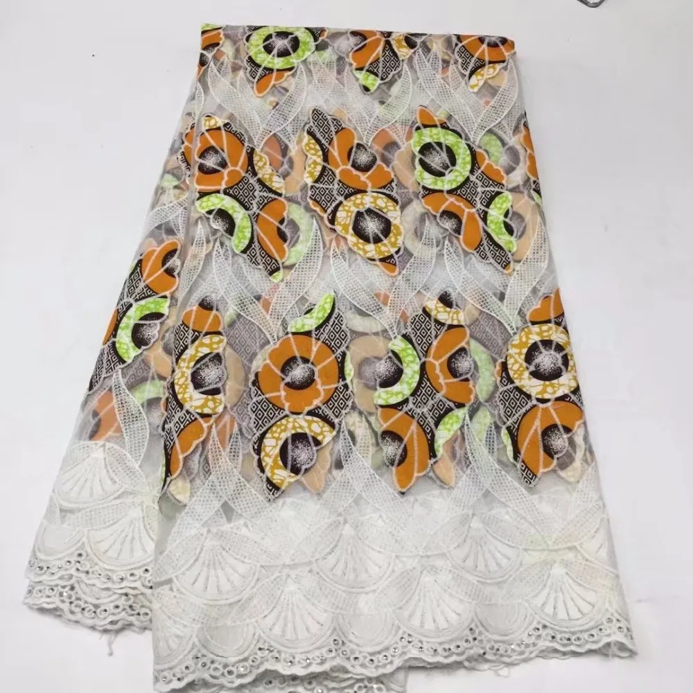 

latest african Tulle lace 2018 milk silk Lace Fabric with wax For Wedding Embroidery african lace fabric f16m054