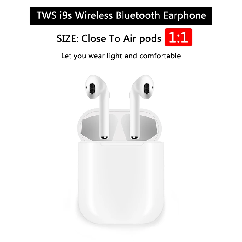 

Earbuds IFANS I9 TWS Bluetooth Earphone Mini Wireless In Ear Headset V4.2 Stereo Headphones Charger Box For IOS Android iphone