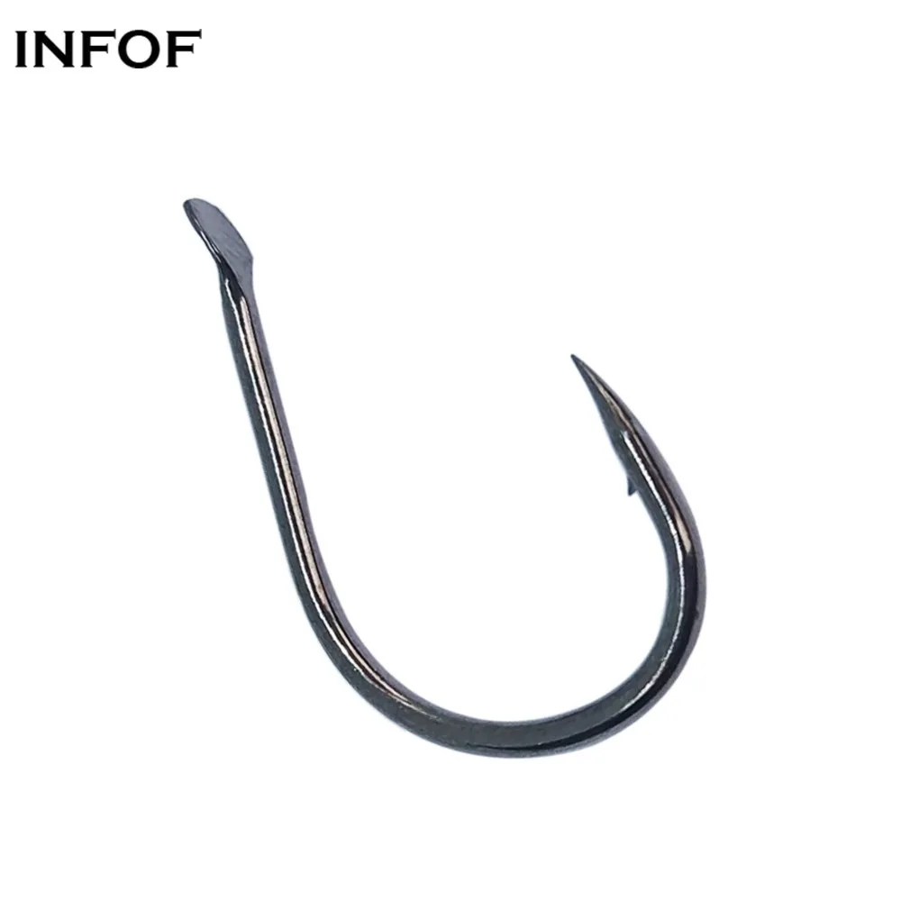 

INFOF 200pcs Hooks Fishing Iseama Stainless Steel Size 1#-13# Single Circle Hook Fishhook Carp Fishing Hook