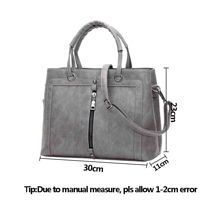 Fashion Women Leather Handbag Large Female Casual Shoulder Bag Vintage Travel Lady Bag Famous Exquisite Handle Bolsa SS7085 (12)