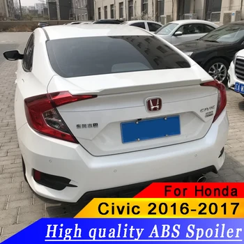 

High Quality ABS Material For Honda Civic 2015-2018 New Type Spoiler Black or White or Primer Car Rear Wing Civic Spoiler