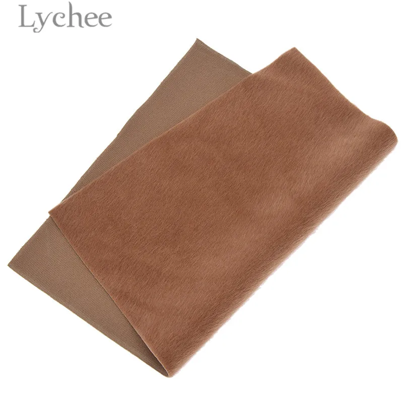 Lychee жизнь 21x29 см A4 мех Флокированный ткань сплошной цвет Синтетическая Кожа DIY ручной работы швейный материал для сумок одежды