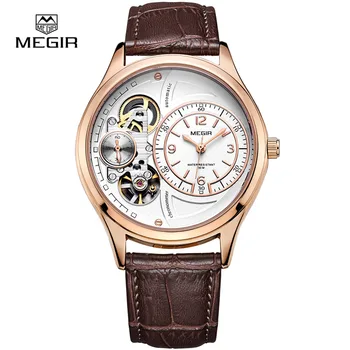 

MEGIR hot brand waterproof quartz watch man fashion leather strap wristwatches men casual male masculino relojes watch hour 2019