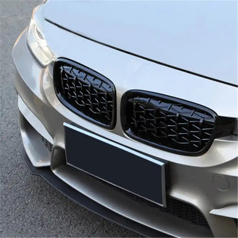 1 Pair 5 Series F10 Diamond Grille Meteor Style Front Black Edge Bumper Grill Car Styling For Bmw F10 F18 5i 523i 525i 530i Racing Grills Aliexpress