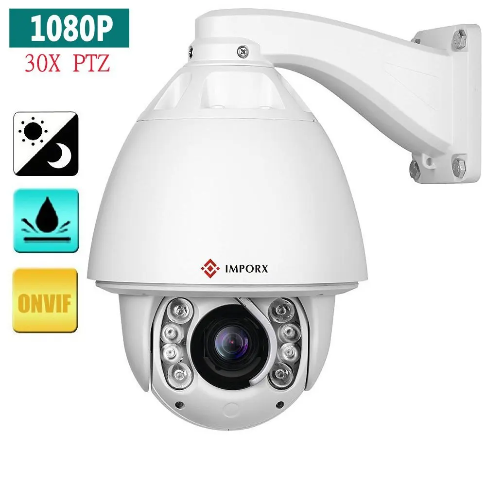 Imporx Открытый 1080P Автоматическое отслеживание PTZ Full HD CCTV IP камера 30X зум Поддержка