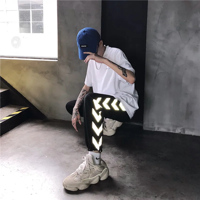 HOUZHOU Reflective Pants Women Harajuku Hip Hop Harem Lovers Pant Jogger Mujer Fashion Streetwear Sweatpants Loose Trousers Slim HOUZHOU Reflective Pants Women Harajuku Hip Hop Harem Lovers Pant Jogger Mujer Fashion Streetwear Sweatpants Loose Trousers Slim