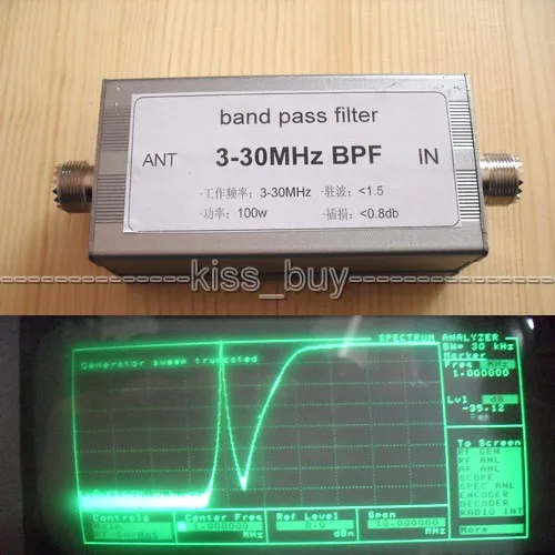 3.5 30MHz band pass filter BPF for Reduce shortwave transmission
