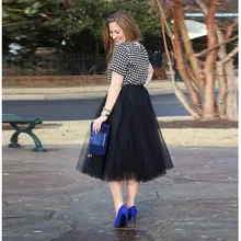 Casual Black Smooth Tulle Skirt Simple Leg length Midi Skirt Modern Fashion Skirts Women high quality custom