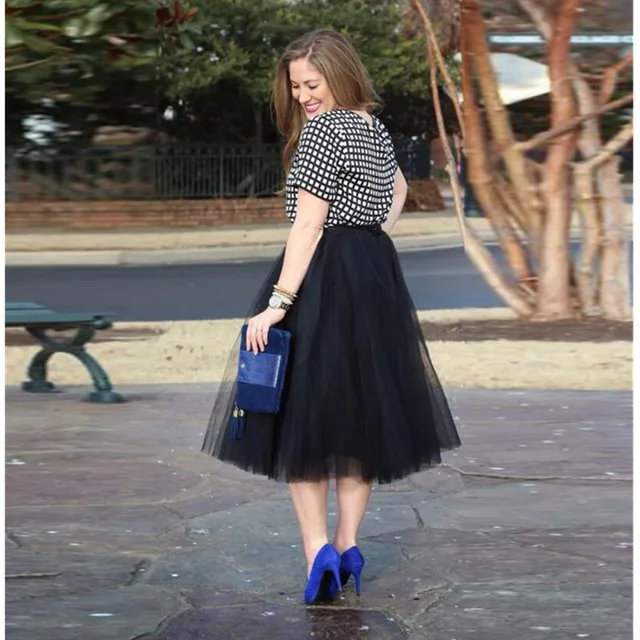 Lisse Simple Tulle Longueur Midi Jupe Noir Jambe Casual Moderne uXiTPZlwOk