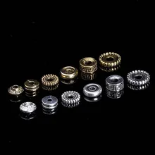 20 шт тибетские серебряные золотые разделительные бусины плоские бусины Рондель для DIY для изготовления украшений вручную Бисероплетение Браслет Ретро аксессуар