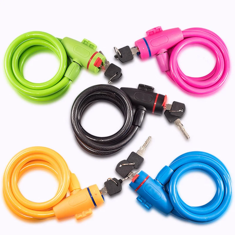 Universal Bike Lock Anti Theft Steel Strong Wire Coil Cable Bicycle