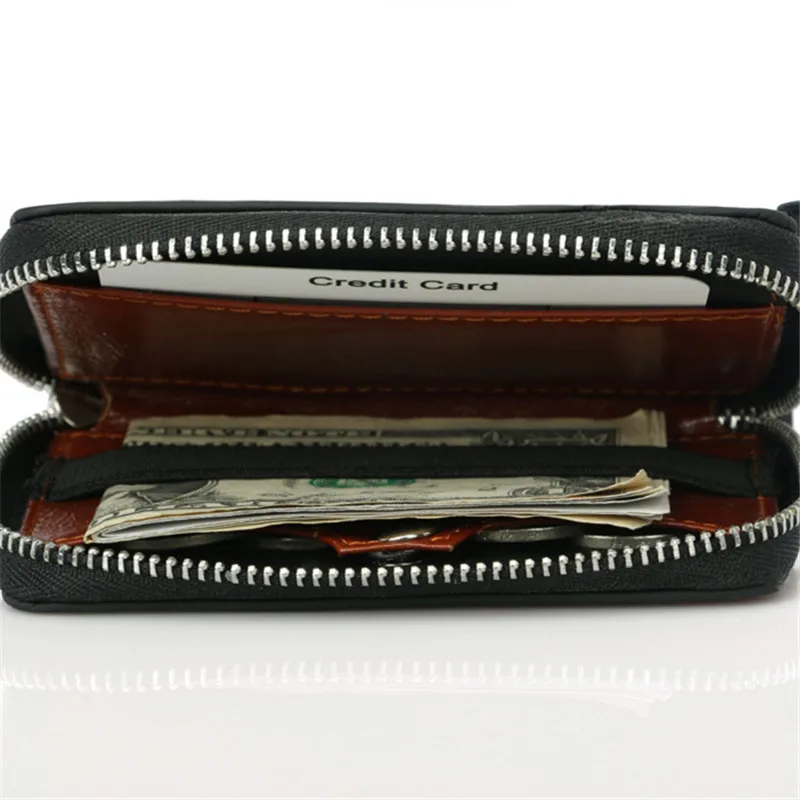 Bisi Goro держатель карты клатч тонкий кошелек монета Кредитная карта кошелек билетная карта сумка RFID Мужская карта карман набор черный кошелек