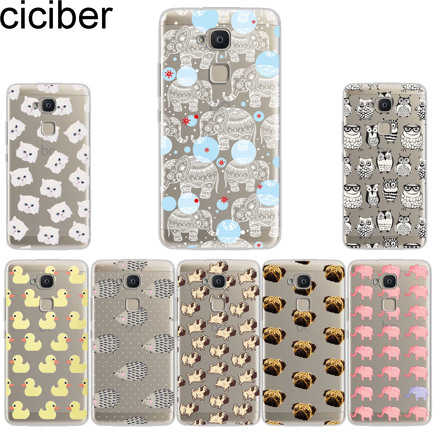 

ciciber Phone Case for BQ Aquaris X2 X Pro V VS U U2 Lite Plus Soft TPU Back Cover for Aquaris E5s 4.5 M5 M5.5 4.5 X5 Animal
