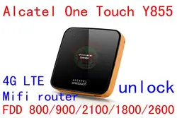 Разблокировать Alcatel One Touch y855 4G LTE МИФИ Wi-Fi маршрутизатор 150 Мбит/с 4G Wi-Fi dongle 3 г LTE 4G 3 г Мобильная точка доступа pk y800 760 S 762 S