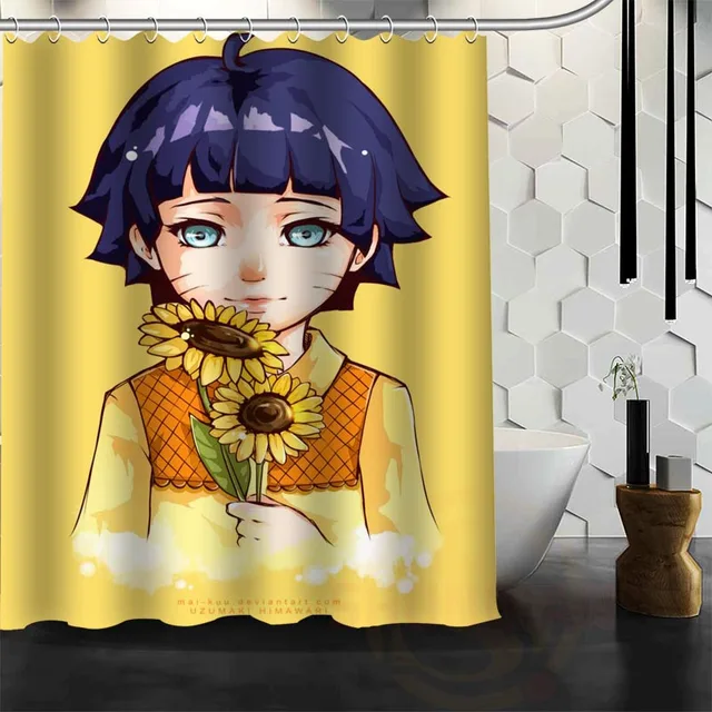 Best Nice Custom Naruto Anime Shower Curtain Bath Curtain Waterproof Fabric For Bathroom MORE