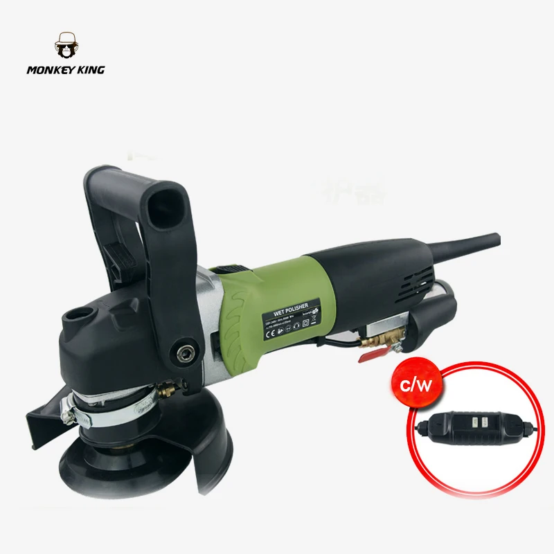 Concrete electric stone granite wet polisher grinder with GFCI variable speed 220v 800Win