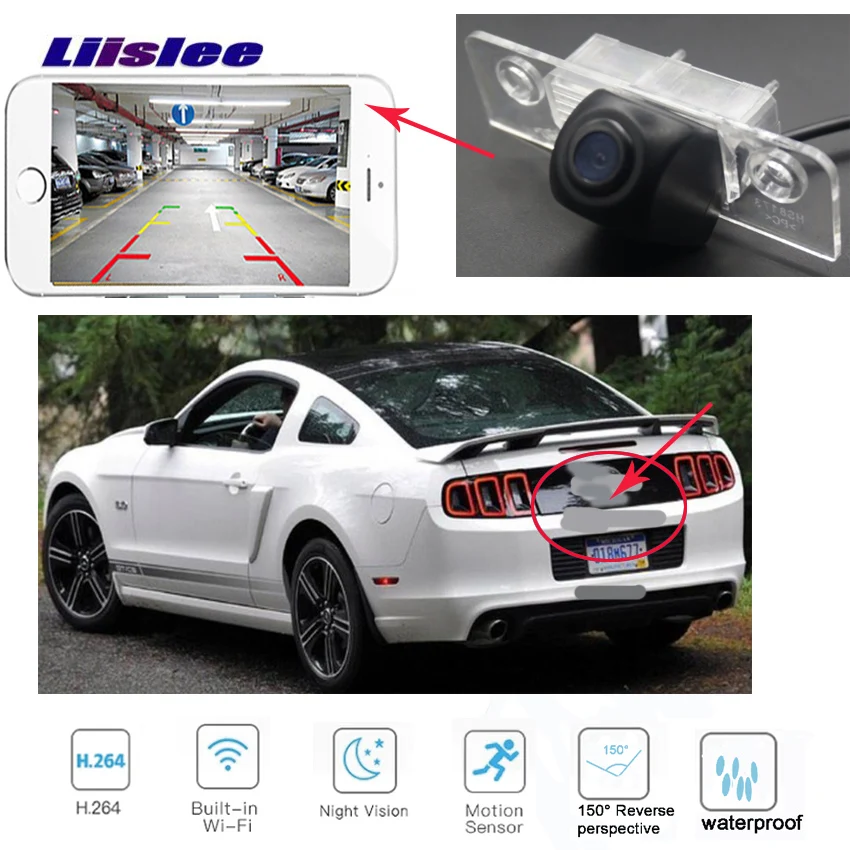

LiisLee car rear view camera for Ford Mustang GT CS 2005~2014 Night Vision Reverse Camera Backup wireless Camera license plate