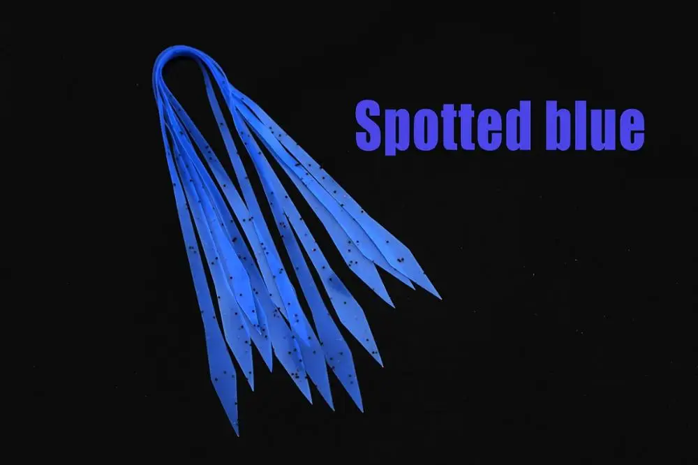 Tigofly 20 шт./партия рыболовные Силиконовые юбки DIY SpinnerBait Buzzbait кальмары резиновые приманки с крючками делая Стример Летать связывая материалы - Цвет: Spotted Blue