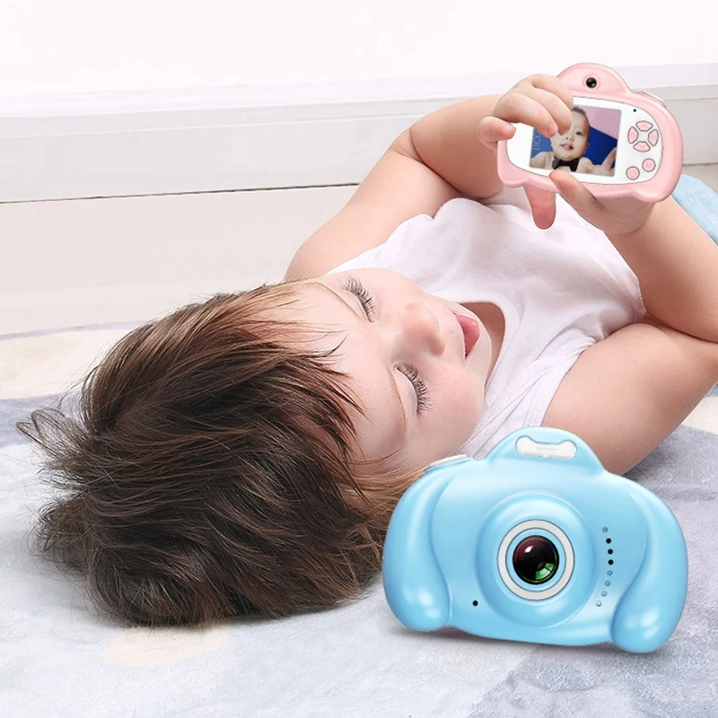 2 дюйма Hd Экран Детская цифровая камера 1080P Мини Двойной объектив Детские Камера 16Mp Настольный Штатив Камера лучшие подарки для детей